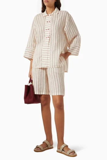 Pinstripe Shirt in Linen