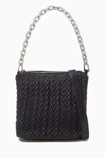 Small Hobo Bag in Embossed Leather