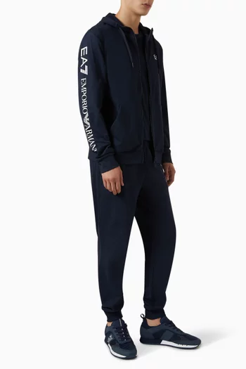 EA7 Logo Zip Hoodie in Jersey