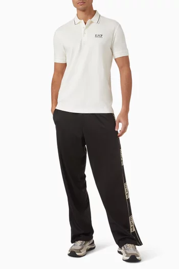تي شيرت بولو بشعار EA7 قطن بيكه