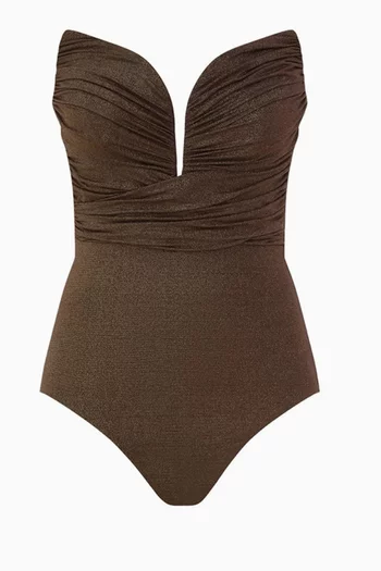 Lucky Draped One-piece Swimsuit