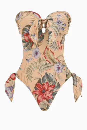 Coco Scarf-tie One-piece Swimsuit in Lycra