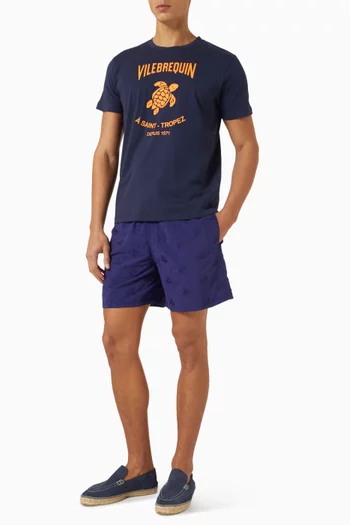 شورت سباحة بنقشة روند ديي تورتيس دقيقة