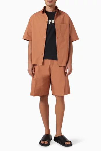 Bermuda Shorts in Cotton Poplin
