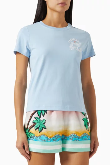 Looking at the Beauty of the World Fitted T-shirt in Oragnic Cotton