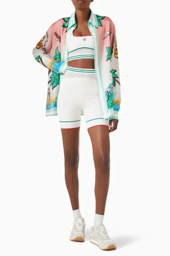 Tennis Club Shirt in Silk Twill