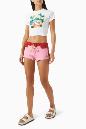Drawstring Mini Shorts