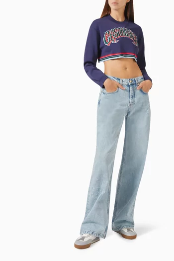 Baseball Cropped Sweater