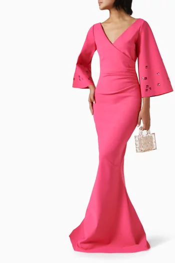 Masami Embellished Dress in Jersey