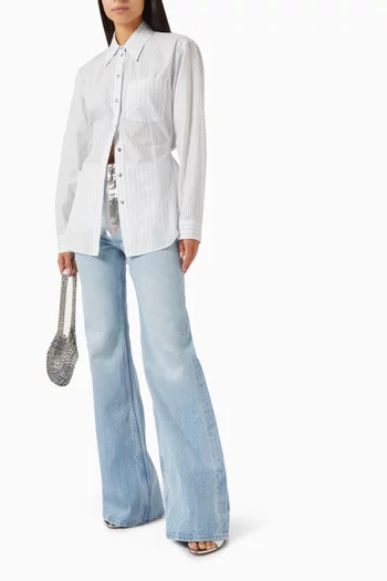 Striped Shirt in Cotton Poplin