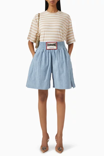 Logo Boxer Shorts in Denim