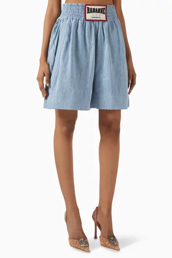 Logo Boxer Shorts in Denim