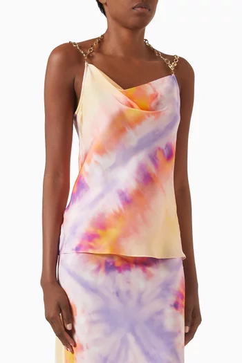 Tie-dye Top in Satin