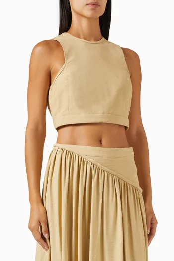 Crop Top in Viscose Twill