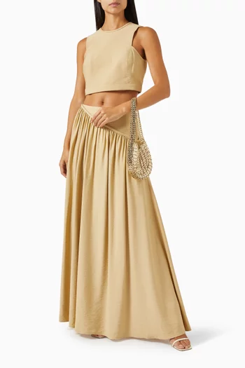 Maxi Skirt in Viscose Twill