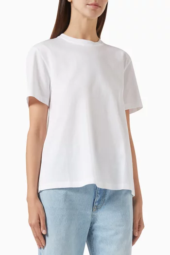 Slit-back T-shirt in Cotton
