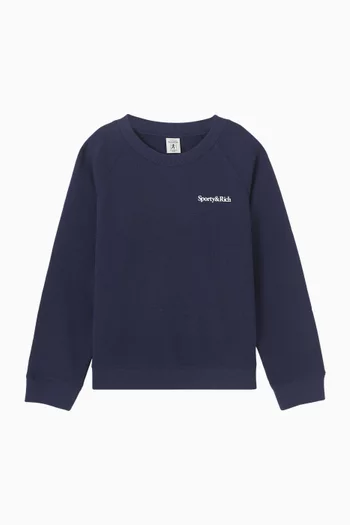 سويت شيرت بطبعة Eat More Veggies‏ صوف قطني