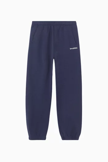 Serif Logo Sweatpants in Cotton-fleece