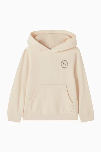 Crest Logo Hoodie in Cotton-fleece