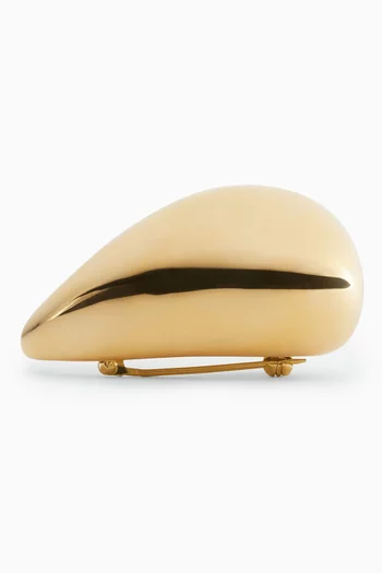 Large Drop Brooch in 18kt Gold-plated Sterling Silver