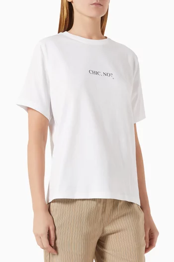 Slogan T-shirt in Organic Cotton