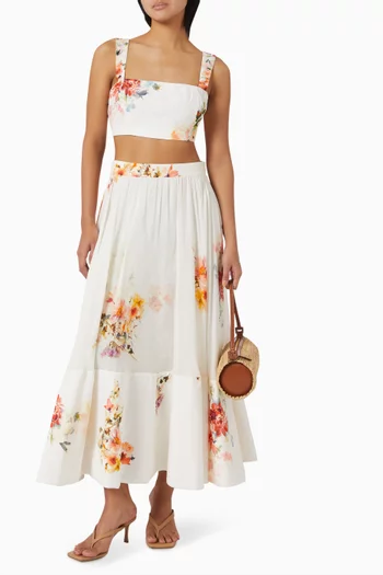 Saba Floral-print Crop Top