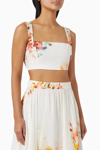 Saba Floral-print Crop Top