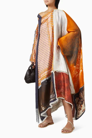 قفطان جوليا مزين بنقشة حرير