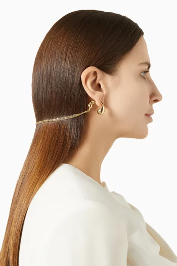 Mini Drop Chain Earrings in 18kt Gold-plated Sterling Silver