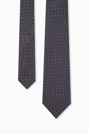 Chevron Tie in Silk Jacquard