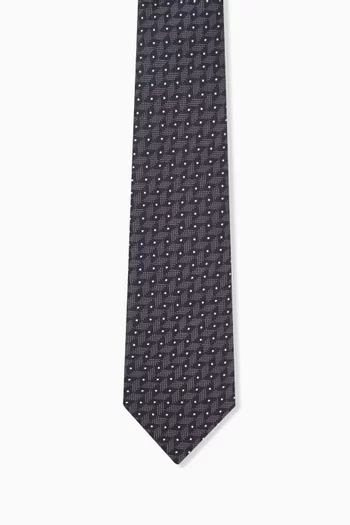 Chevron Tie in Silk Jacquard