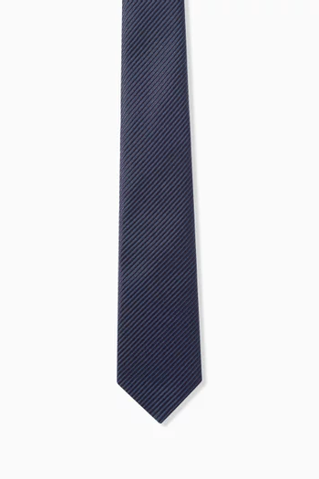 Striped Tie in Silk Jacquard
