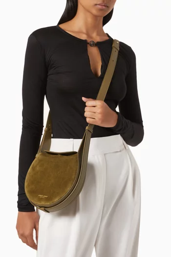 Large Crossbody Bag in Suede