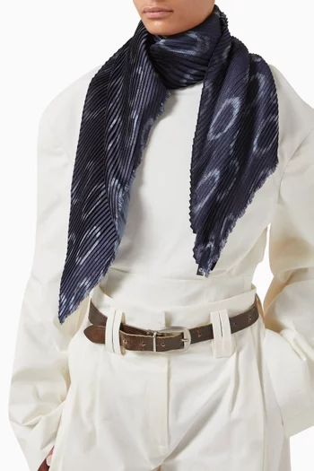 Contrasting Print Scarf in Silk Blend