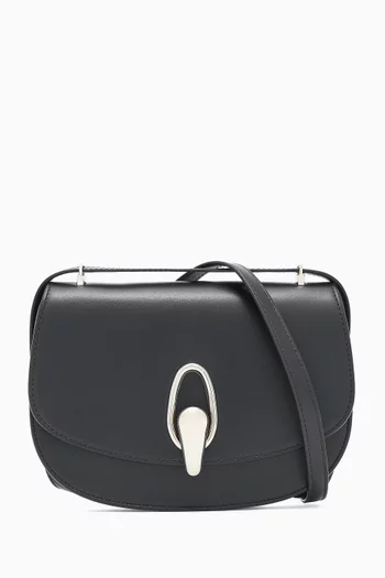 Twist-lock Crossbody Bag in Leather