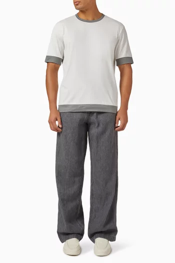 Contrast Trim T-shirt in Organic Cotton