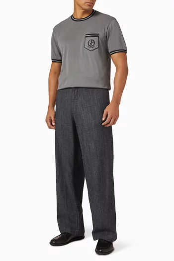 T-shirt in Silk Piqué Jersey