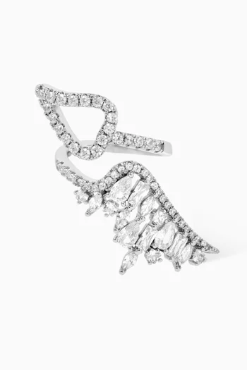 Angel Wing Ring in Recycled Silver