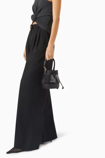 Iris Bucket Bag in Mesh & Calf Leather