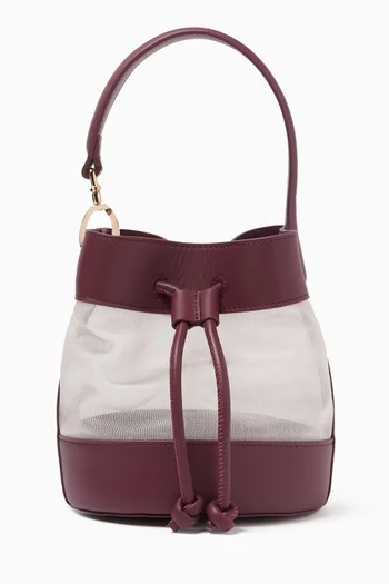 Iris Bucket Bag in Mesh & Calf Leather