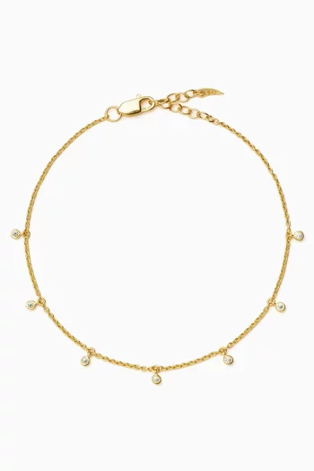 Interstellar Drop Bracelet in 18kt Gold Vermeil
