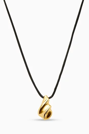 Savi Ridge Droplet Cord Necklace in 18kt Gold Vermeil