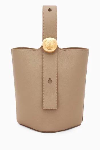 Mini Pebble Bucket Bag in Calfskin
