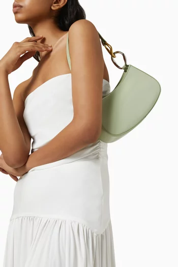 Ollie Shoulder Bag in Polished Leather