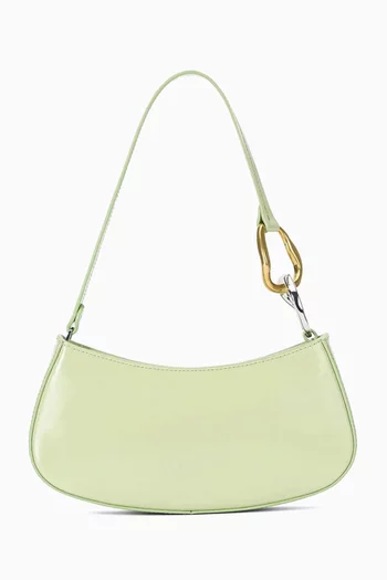 Ollie Shoulder Bag in Polished Leather