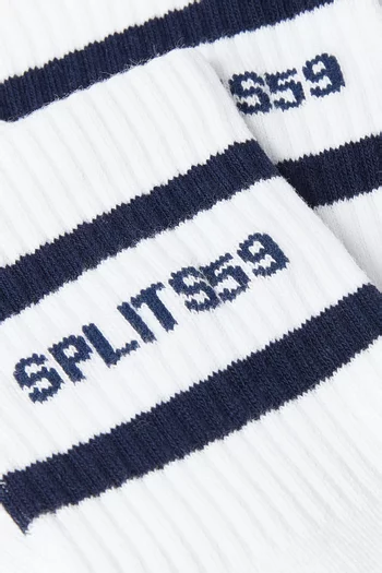 Logo Strip Quarter Socks