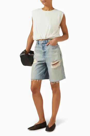 Good Extreme Barrel Shorts in Denim
