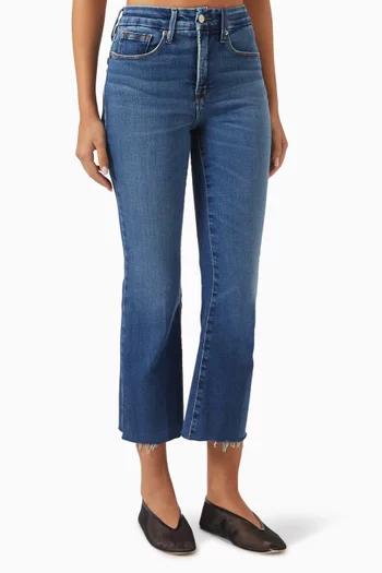 Good Legs Cropped Mini Boot Jeans in SoftTech Silkie Denim