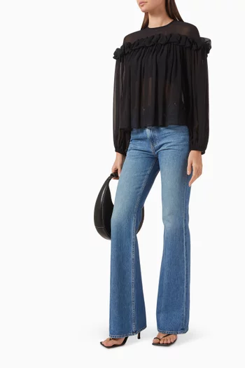 Peggy Sheer Blouse in Silk