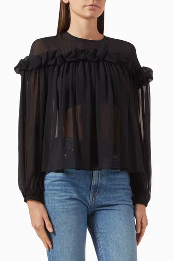 Peggy Sheer Blouse in Silk